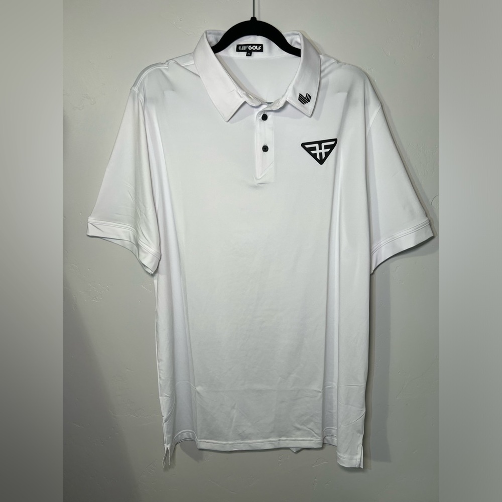 LIV Golf Hyflyers Polo Shirt Men Large XL White Performance Phi M